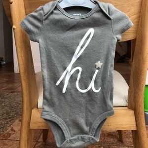 2 Carters neutral color onesies bodysuits (3 mo)